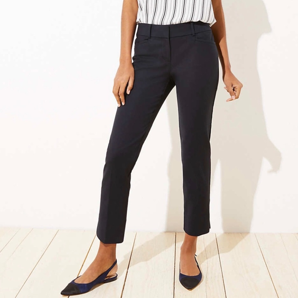 Ann Taylor - Black Riviera Pant Cropped Marisa Fit
